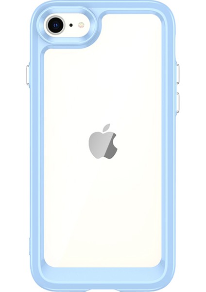 Apple iPhone 7/8 Bağımlı Düğmeler Için Şok Emme Telefon Kabuğu Tpu+Akrilik Hibrid Case-Baby Mavi (Yurt Dışından) fiyatları