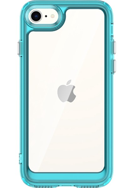 Apple iPhone 7/8 Bağımlı Düğmeler Için Şok Emme Telefon Kabuğu Tpu+ Hibrit Vaka-Şeffaf Mavi (Yurt Dışından) fiyatları