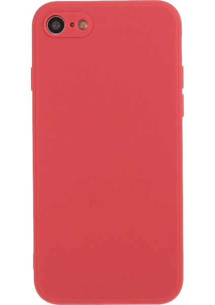 Apple iPhone 7/8/se-Red Için Saf Renkli Mat Yumuşak Silikon Telefon Kasası (Yurt Dışından)