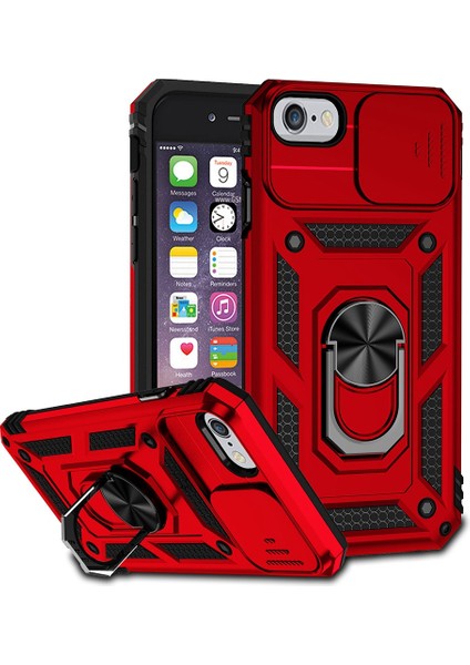Apple iPhone Se Se Toz Geçirmez Telefon Kılıfı Kickstand Hibrid Pc Tpu Telefon Kablosu Slayt Kamera Koruma Kapağı (Yurt Dışından)