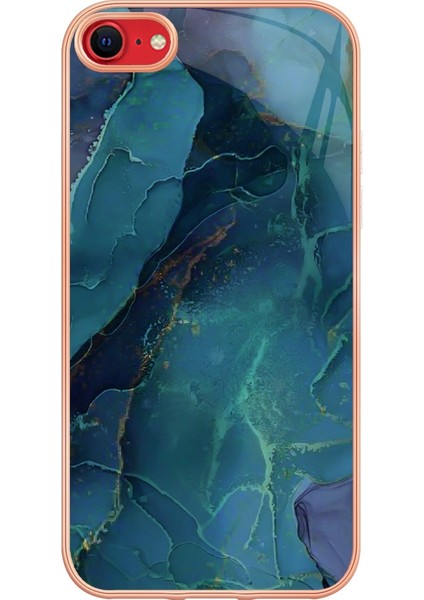 Apple iPhone Se Yb Imd Serisi-16 Stil E Mermer Desenli Telefon Kılıfı Elektrküze Edge 2.0mm Tpu Imd Fall Anti-Fall Kapak (Yurt Dışından)