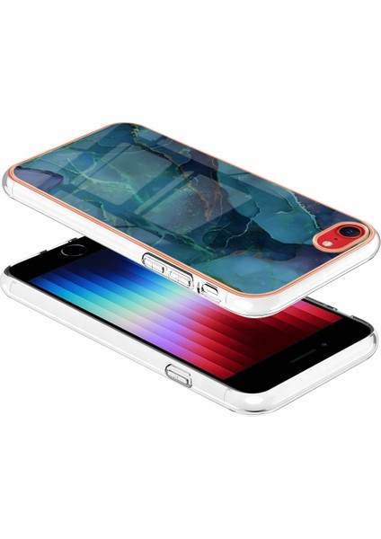 Apple iPhone Se Yb Imd Serisi-16 Stil E Mermer Desenli Telefon Kılıfı Elektrküze Edge 2.0mm Tpu Imd Fall Anti-Fall Kapak (Yurt Dışından) modelleri