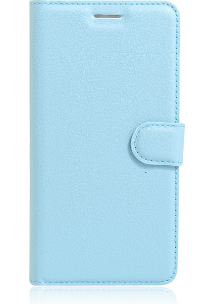 Litchi Grain Deri Cüzdan Kılıfı Flip Folio Stand Koruyucu Kapak Apple iPhone Se 2. Gen-Blue (Yurt Dışından) fiyatları