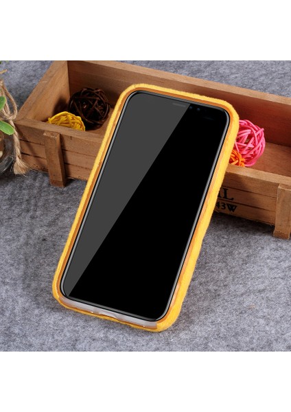 Apple iPhone Xr-Sarı Için Kabarık Kürk Kaplı Tpu Koruma Kılıfı (Yurt Dışından)