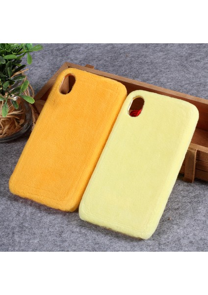 Apple iPhone Xr-Sarı Için Kabarık Kürk Kaplı Tpu Koruma Kılıfı (Yurt Dışından)