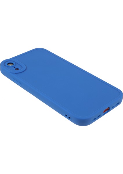 Tpu Cep Telefonu Geri Kapak Kesin Kesme Anti-Çizelge Anti-Cratch Telefon Vaka Stili Apple iPhone Xr-Blue (Yurt Dışından)