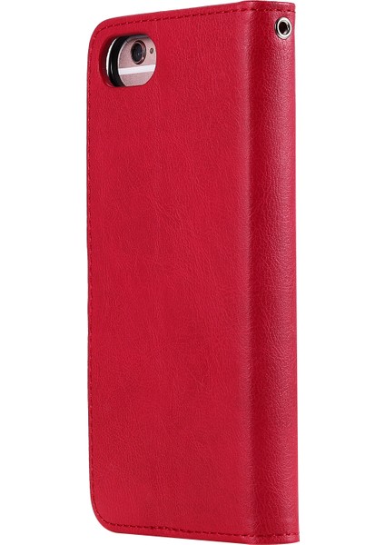 Manyetik Kt Deri Serisi-3 Soyunabilen 2'si 1 Arada Cüzdan Deri Stand Kapağı Apple iPhone Se-Red (Yurt Dışından) modelleri