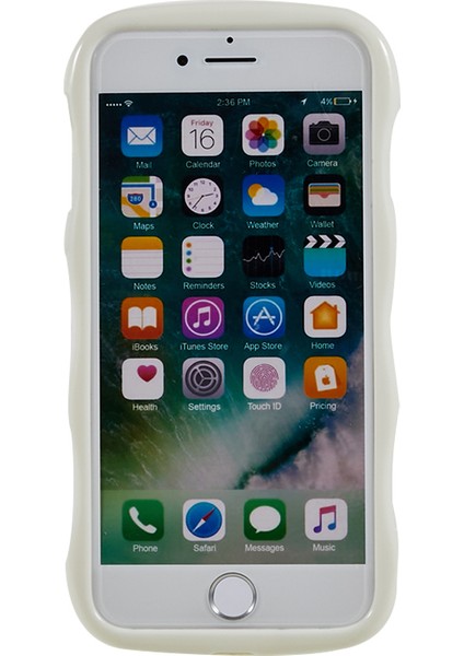 Apple Iphonesetpu Koruyucu Kabuk Dalgalı Kenar Telefon Geri Kapak-Beyaz Için Şok Geçirmez Kasa (Yurt Dışından)