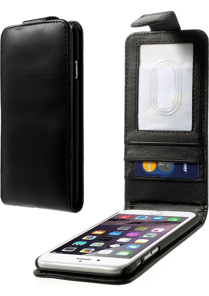 Apple iPhone 6s Için Dikey Flip Kartı Tutucu Deri Kılıf 6-Black (Yurt Dışından)