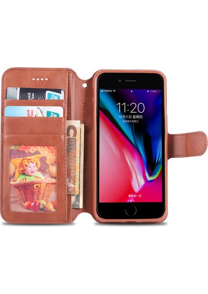 Apple Apple Iphonese-Kahverengi Standı ile Cüzdan Deri Kasa (Yurt Dışından)
