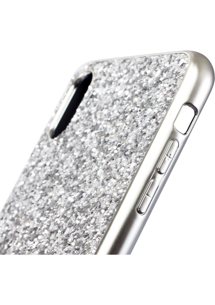 Işıltılı Payetler Tpu Jel Koruyucu Kasa Apple iPhone Xs Max-Silver (Yurt Dışından)