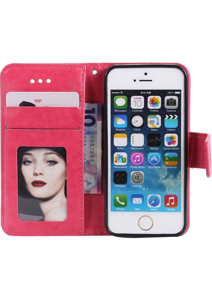 Baskılı Mandala Desen Pu Deri Koruma Telefon Apple iPhone Se/5s/5-Rose Için Kullanıcı (Yurt Dışından) fırsatları