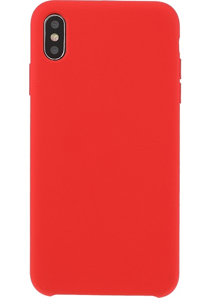 Apple iPhone Xs Max-Red Için Yumuşak Anti-Çizik Mikrofiber Astarlı Katı Silikon Şok Geçirmez Telefon Kasası (Yurt Dışından)