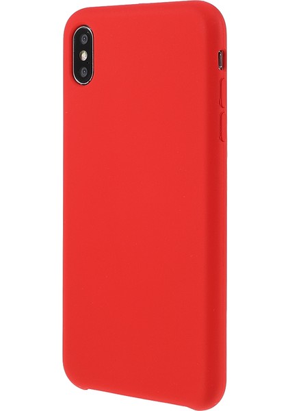 Apple iPhone Xs Max-Red Için Yumuşak Anti-Çizik Mikrofiber Astarlı Katı Silikon Şok Geçirmez Telefon Kasası (Yurt Dışından)