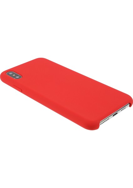 Apple iPhone Xs Max-Red Için Yumuşak Anti-Çizik Mikrofiber Astarlı Katı Silikon Şok Geçirmez Telefon Kasası (Yurt Dışından)