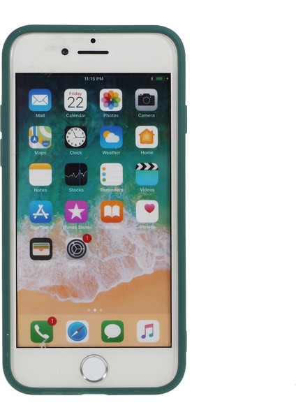 Apple iPhone 7/8/se-Dark Green Için Saf Renk Mat Yumuşak Silikon Telefon Kılıfı (Yurt Dışından) modelleri