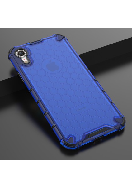 Petek Şok Emicisi Tpu+Pc Hibrid Geri Mobil Gövde Kapağı Apple iPhone Xr-Blue Için (Yurt Dışından)