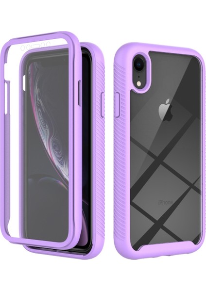Apple iPhone Xr Için 3'ü 1 Arada Karaklama Anti Telefon Kılıfı Sabit Pc+Yumuşak Tpu Damla Geçirmez Cep Telefonu Hibrit Kapak Pet Screce Koruyucu-Doğru (Yurt Dışından)
