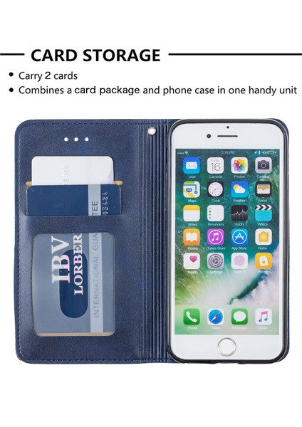 Apple iPhone Se-Mavi Için Otomatik Emici Prizmatik Doku Deri Telefon Kasa Kartı Tutucu (Yurt Dışından) fırsatları
