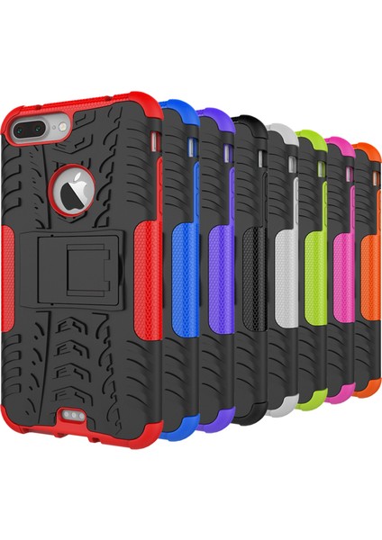 Apple iPhone 8 Plus/7 Plus-Red Için Kickstand ile Cool Tire Hibrid Pc+Tpu Kapağı (Yurt Dışından) fiyatları