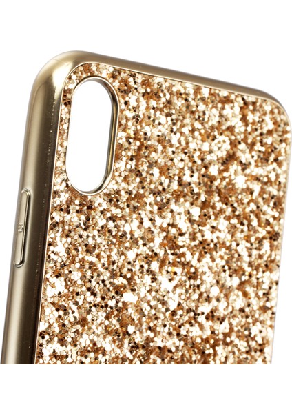 Işıltılı Payetler Tpu Apple iPhone Xs Maks-Gold Için Tpu Koruma Kılıfı Aksesuar (Yurt Dışından)