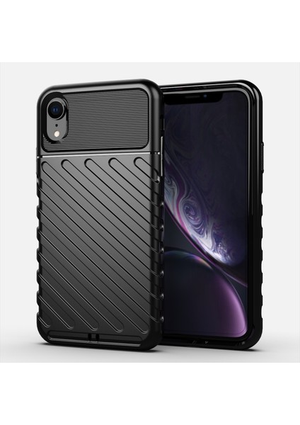 Thunder Kalınlaşan Yumuşak Tpu Apple iPhone Xr-Black Için Geri Telefon Kasası (Yurt Dışından)