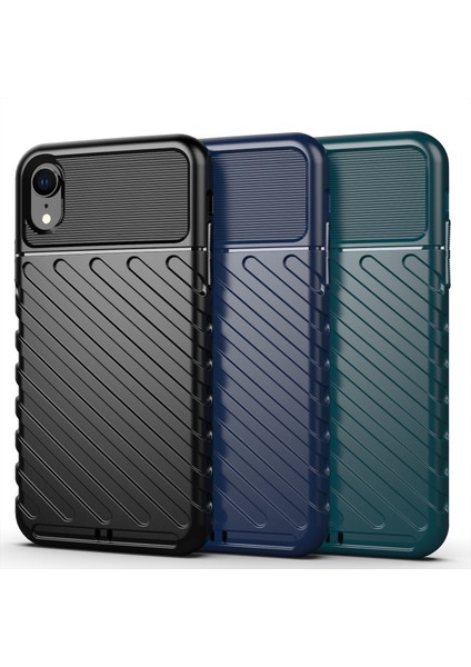 Thunder Kalınlaşan Yumuşak Tpu Apple iPhone Xr-Black Için Geri Telefon Kasası (Yurt Dışından)