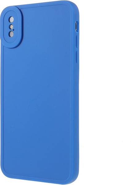 Apple iPhone Xs Maks-Blue Için Kauçuk Telefon Vaka Tarzı Tpu Cep Telefonu Geri Kapak (Yurt Dışından)