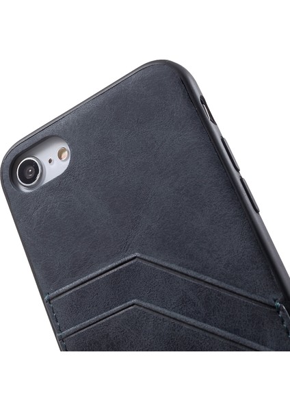 Apple iPhone 7/8/se-Gre Için Retro Style Pu Deri Kaplamalı Tpu Çift Kart Yuvası Kılıfı (Yurt Dışından) fırsatları