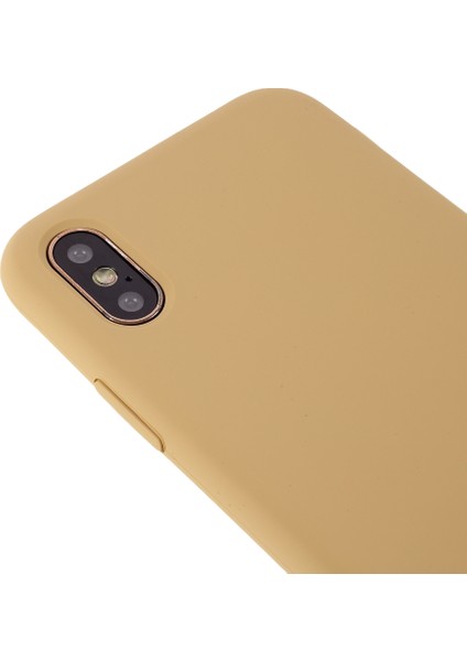 Apple iPhone Xs/x Telefon Kasası Için Iyi Koruma Önleyici Kenar Sarılı Sıvı Silikon Kasa Yumuşak Akıllı Telefon Kapağı Kabuk Işığı Kahverengi (Yurt Dışından) fırsatları