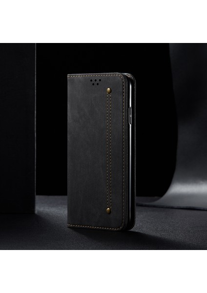 Kot Bez Dokusu Apple iPhone 6/6s-Black Için Retro Tarzı Deri Kasa (Yurt Dışından)