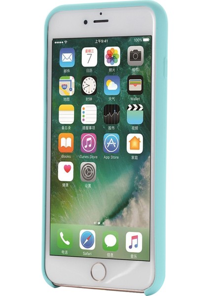 Apple iPhone 6 Plus/apple iPhone 6s Plus-Blue Için Sıvı Silikon Sarılmış Kenar Telefon Kabuğu Kasası (Yurt Dışından) fiyatları