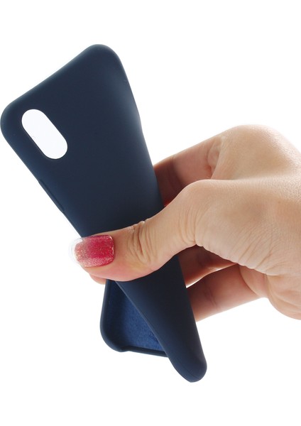 Apple iPhone Xr-Mavi Için Kenar Sarılmış Sıvı Silikon Mobil Kasa (Yurt Dışından)