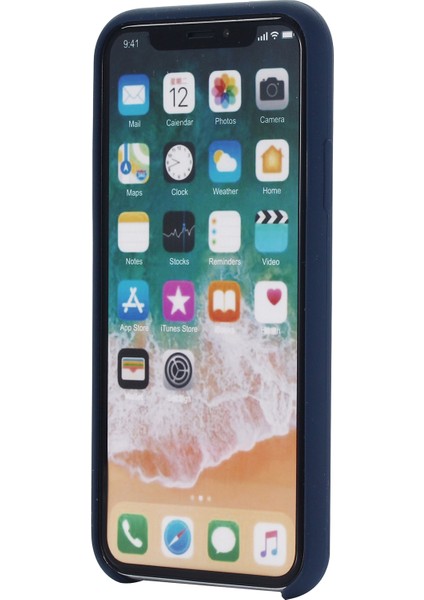 Apple iPhone Xr-Mavi Için Kenar Sarılmış Sıvı Silikon Mobil Kasa (Yurt Dışından)