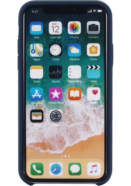 Apple iPhone Xr-Mavi Için Kenar Sarılmış Sıvı Silikon Mobil Kasa (Yurt Dışından)