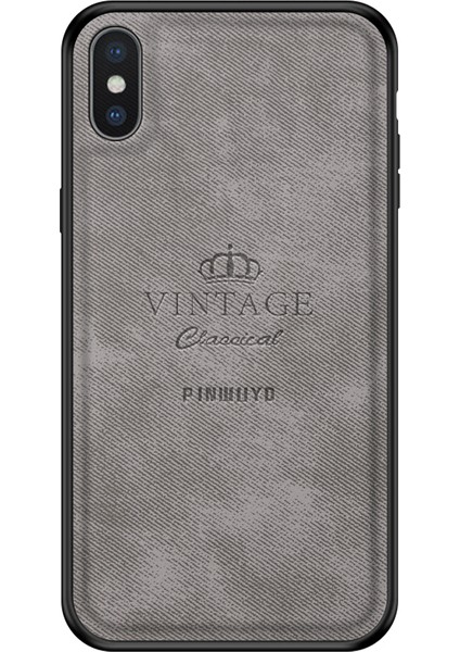 Apple iPhone X/xs-Gre Için Yumuşak Tpu+Sert Pc Hibrit Koruyucu Kılıf ile Pu Deri Vintage (Yurt Dışından)