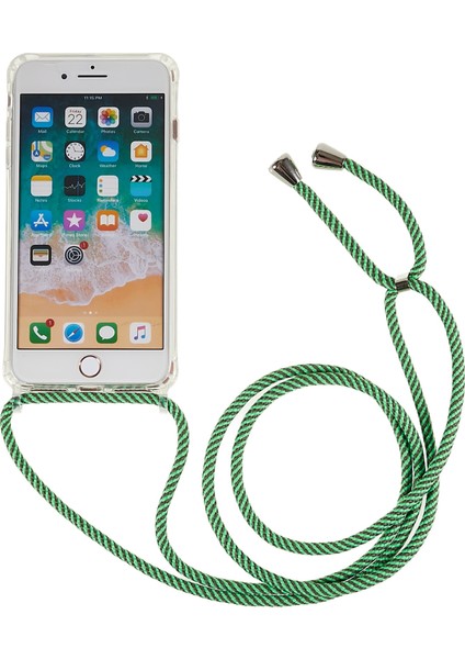 Apple iPhone 7 Plus/8 Için Geri Kılıf Plus Açık Bump Döyesi Tpu+Akrilik Telefon Kapağı Lanyard-Green ile (Yurt Dışından) fiyatları