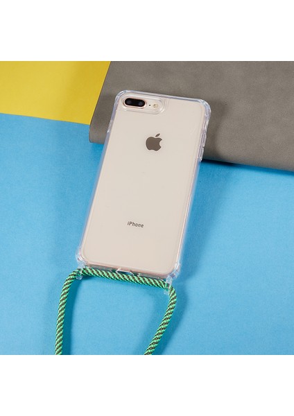 Apple iPhone 7 Plus/8 Için Geri Kılıf Plus Açık Bump Döyesi Tpu+Akrilik Telefon Kapağı Lanyard-Green ile (Yurt Dışından) modelleri
