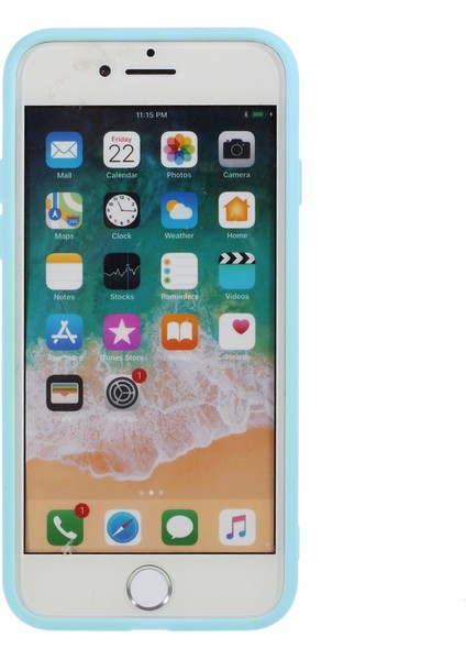 Apple iPhone 7/8/se-Baby Mavi Için Saf Renk Mat Yumuşak Silikon Telefon Kılıfı (Yurt Dışından) modelleri