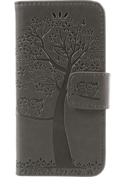 Izle Owl Manyetik Cüzdan Pu Deri Stand Kabuğu Apple iPhone 5/5s/se-Gre (Yurt Dışından)