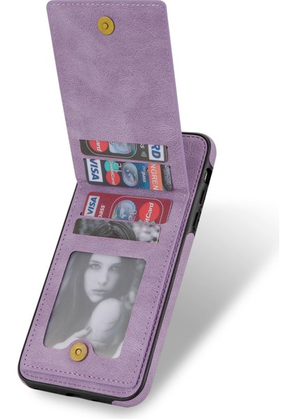 Apple iPhone 8/7 Pu Deri Kabuk En Dikey Kart Tutucu Kickstand Telefon Kılıfı (Yurt Dışından) fiyatları