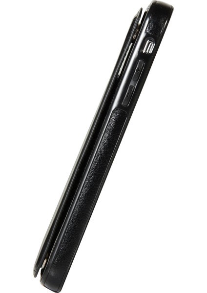 Apple Apple iPhone Xr-Black Için Kart Yuvası ve Kickstand ile Crazy Horse Deri Kaplı Tpu Kılıfı (Yurt Dışından)