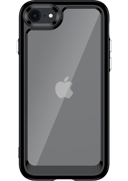 Apple iPhone 7/8 Bağımlı Düğmeler Için Şok Emme Telefon Kabuğu Tpu+Akrilik Hibrid Case-Black (Yurt Dışından)