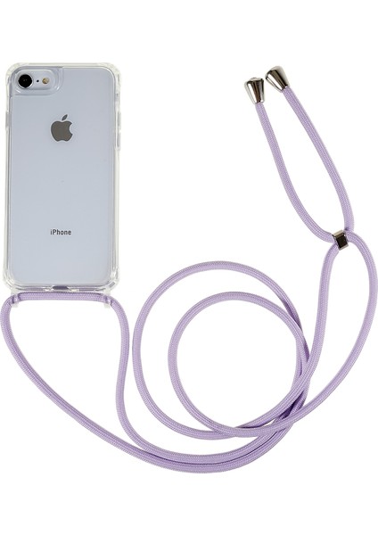 Apple Apple Iphonese Düşme Koruması Için Geri Kasa, Kordonlu Tpu+Akrilik Telefon Kapağı Landard-Purple (Yurt Dışından)