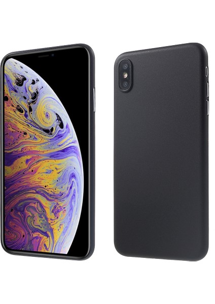 Apple iPhone Xs Max-Black Için Ultra Ince Mat Plastik Arka Telefon Kasası (Yurt Dışından)