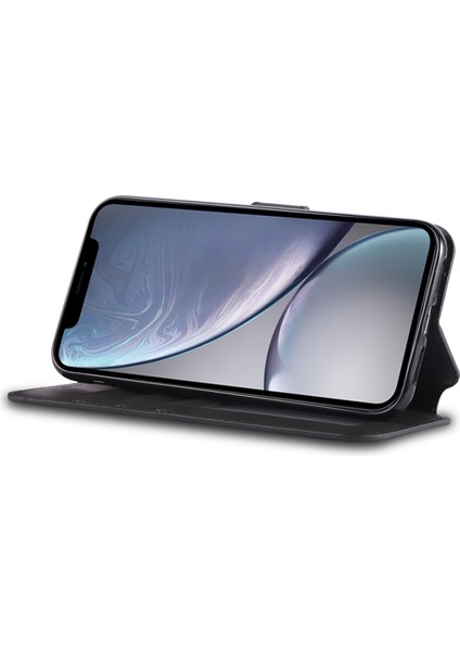Apple iPhone Xr-Black Için Cüzdan Deri Stand Kılıfı (Yurt Dışından)