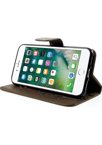Apple iPhone 7/8/s Için Kelebek ve Çiçek Deseni Cüzdanı Pu Deri Telefon Kapak-Kahverengi (Yurt Dışından) fırsatları