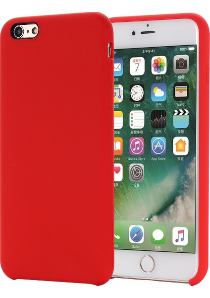 Apple iPhone 6s/6 Için Iyi Koruma Yumuşak Cep Telefonu Kaplama Kenar Sarılı Sıvı Silikon Kasa-Kırmızısı (Yurt Dışından)