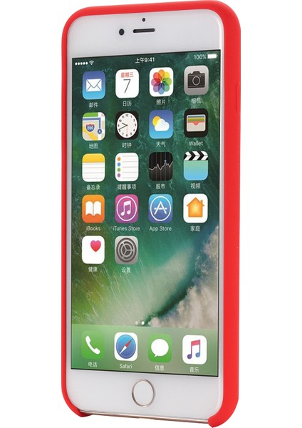 Apple iPhone 6s/6 Için Iyi Koruma Yumuşak Cep Telefonu Kaplama Kenar Sarılı Sıvı Silikon Kasa-Kırmızısı (Yurt Dışından)