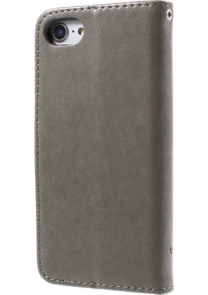 Kelebek Çiçek Manyetik Cüzdan Pu Deri Stand Kabuğu Apple iPhone Se-Grey (Yurt Dışından) fiyatları